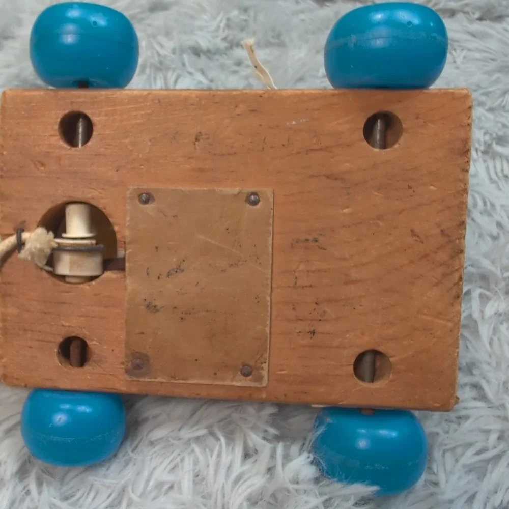 Vintage 1961 Fisher Price #747 Chatter‎ Phone Rotary Telephone Pull Toy Sound